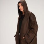 Women classical bisht | Chestnut - Image 2